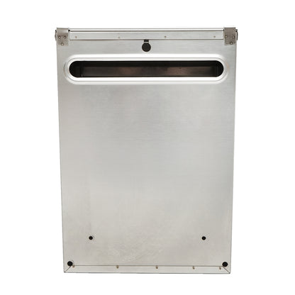 Rozsdamentes acél postaláda 320X230X90mm 2 kulccsal és rögzítő tartozékokkal