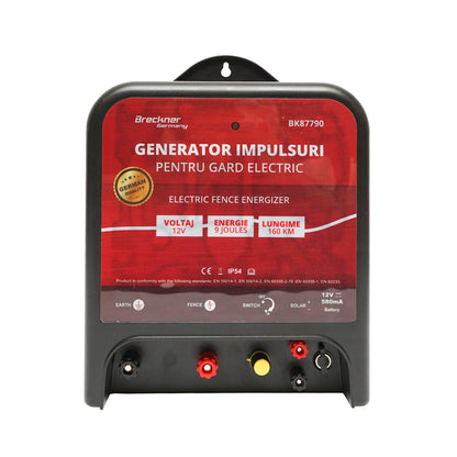 Impulzusgenerátor készülék DC 12/220V, 9 Joule, 160km elektromos kerítéshez Breckner Germany