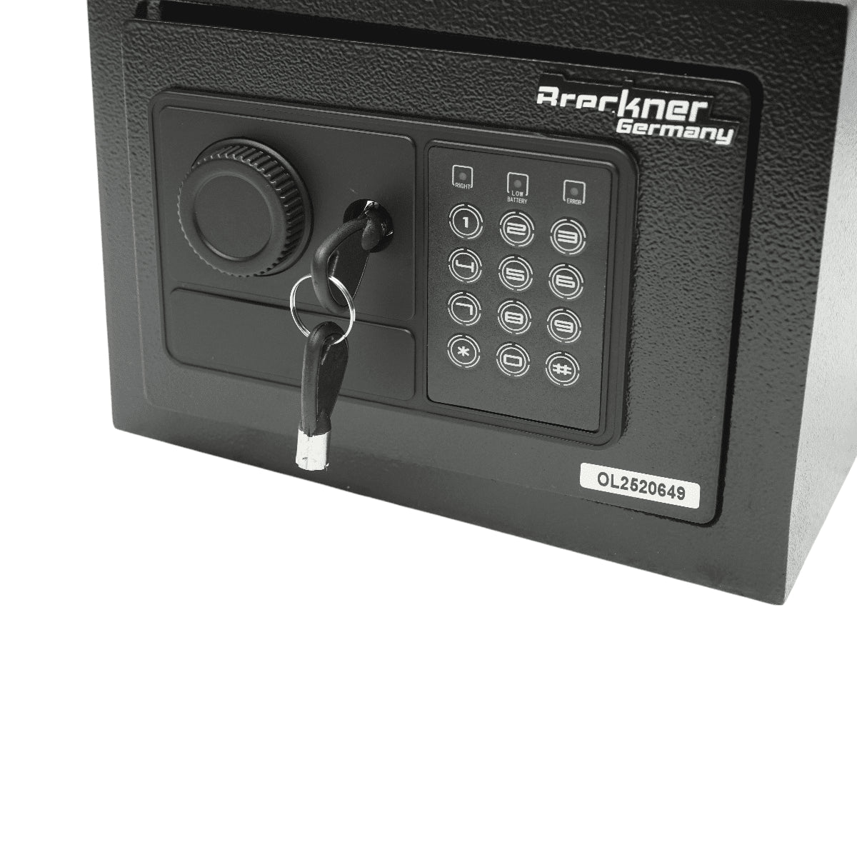 Bútor széf elektronikus zárral és 2 kulccsal 230x170x170mm Breckner Germany