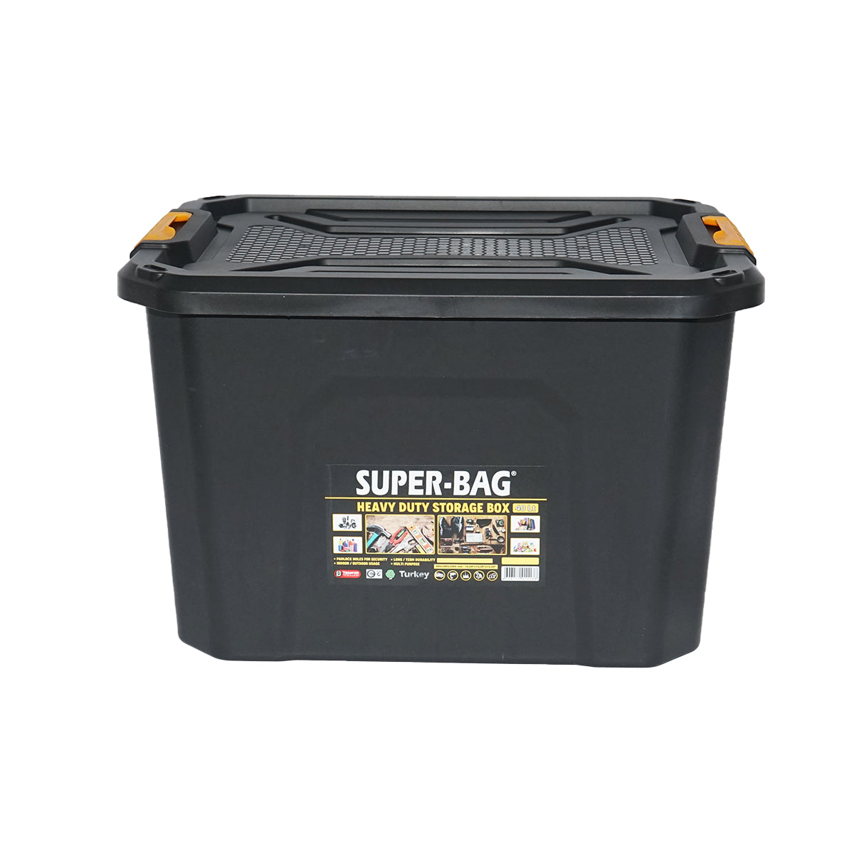 Nagy teherbírású tárolódoboz fedéllel 40L 490x380x320mm