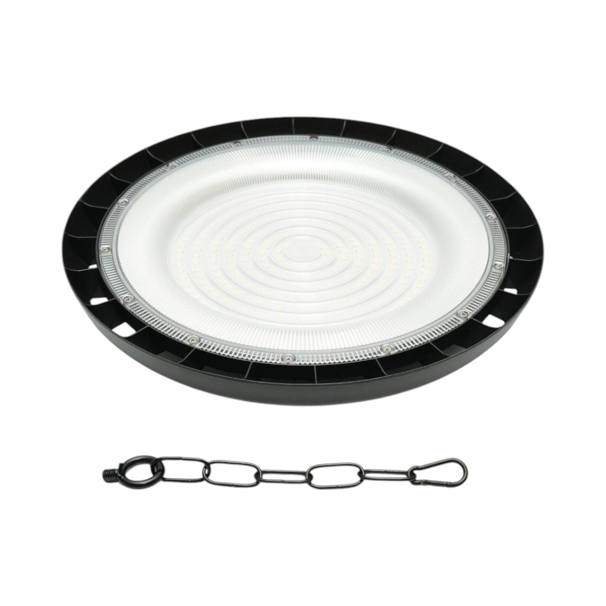 Breckner Germany UFO High-Bay 200W LED ipari lámpa, 100-265V, 6500K, 24000lm csarnokokhoz, raktárakhoz 365x32mm IP65