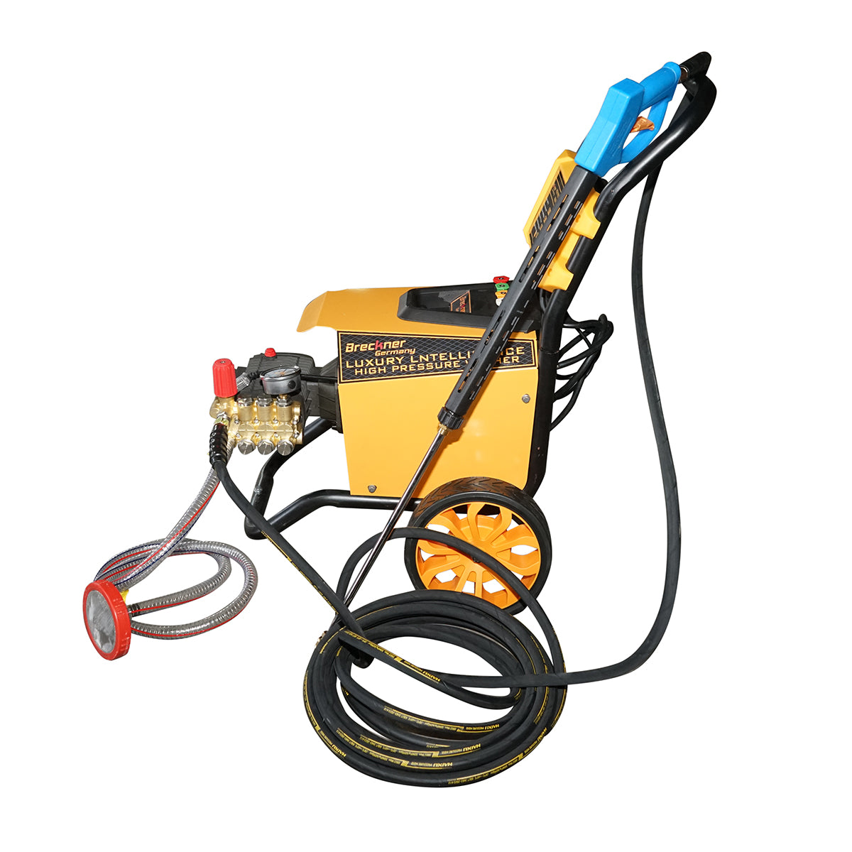 Magasnyomású mosó 4KW/380V, 220 bar, 15 L/min áramlás tömlővel és szórópisztollyal Breckner Germany