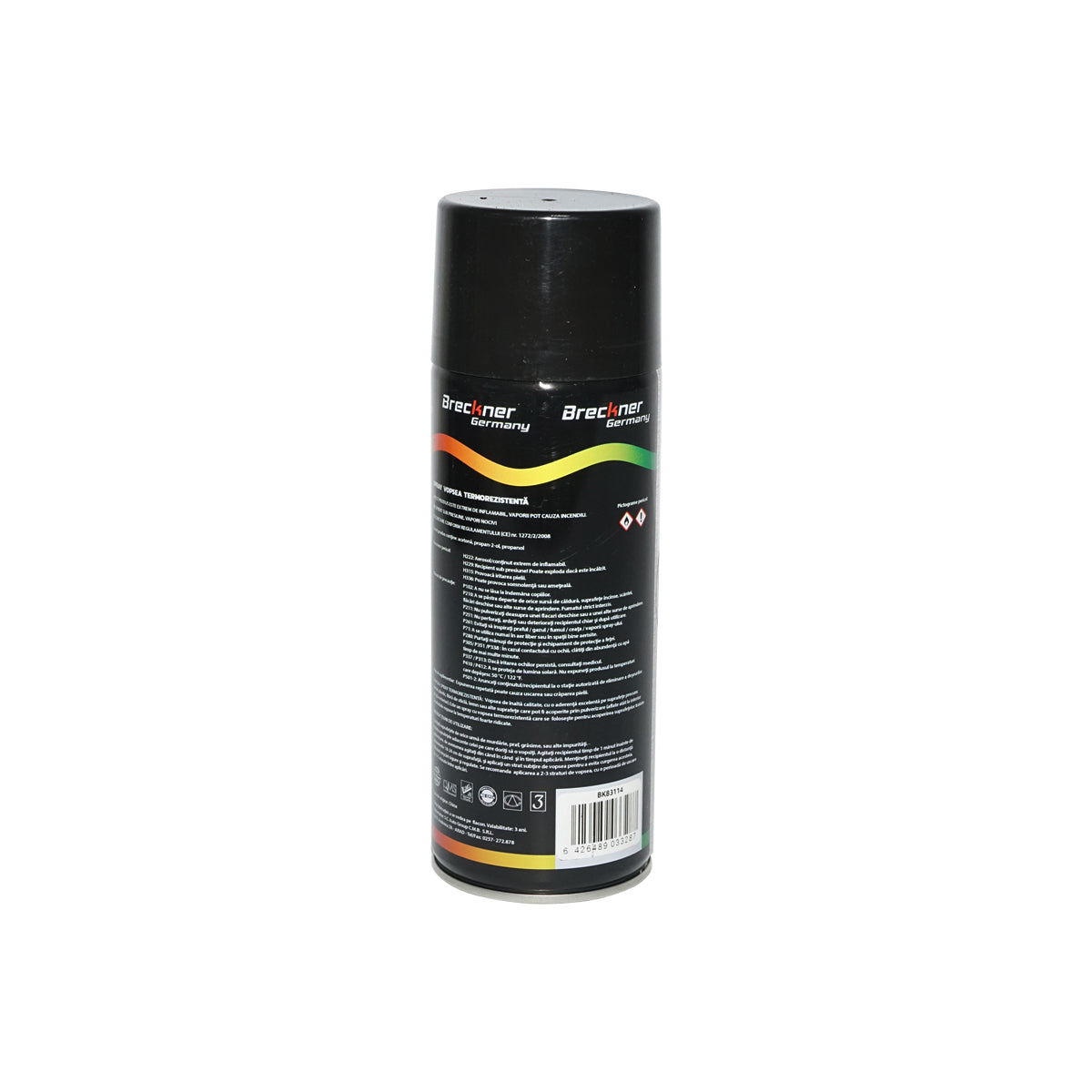 Acry akril festékszóró spray 400 fokig hőálló fekete 450ml Breckner Germany