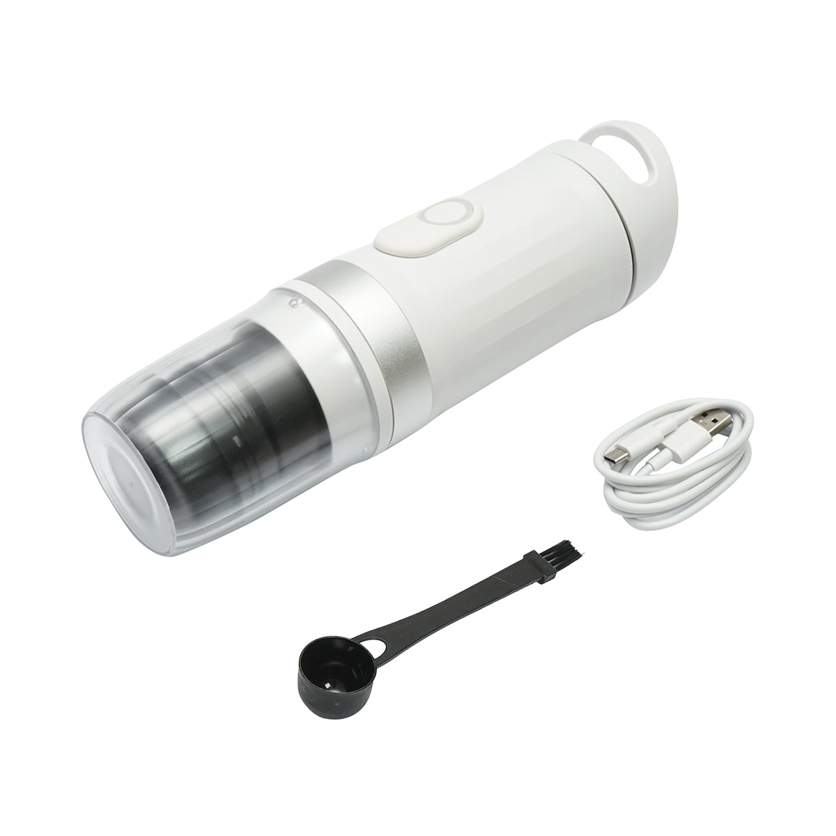 Hordozható kávéfőző 12V/100W, lítium akkumulátor 9600 mAh, nyomás 20 bar, víztartály 60-80ml, csésze 300ml, Nespresso kapszula, Dolce Gusto, őrölt kávé.