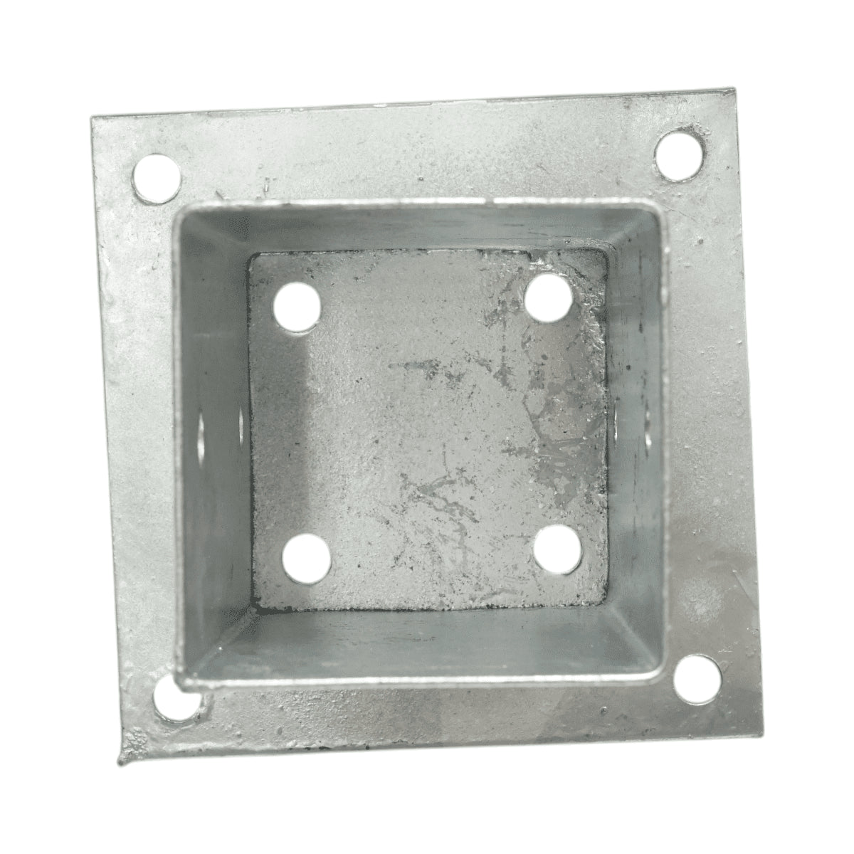 Négyszögletes oszlop tartója 81x81x150mm, 2mm vastag, horganyzott acélból