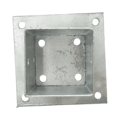 Négyszögletes oszlop tartója 81x81x150mm, 2mm vastag, horganyzott acélból