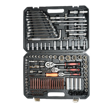 Csöves, hatszögletű, mély dugókulcsos, nyitott végű, nyitott végű csőkulcsok, bitek, torx, hex, spline 128 darab Breckner Germany