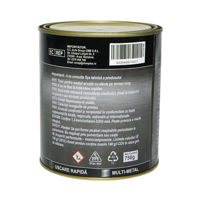 Breckner Germany 3 in 1 rozsdagátló zománcfesték csokoládébarna fényes fém felületekhez 750g, közvetlenül a rozsdára, vízalapú
