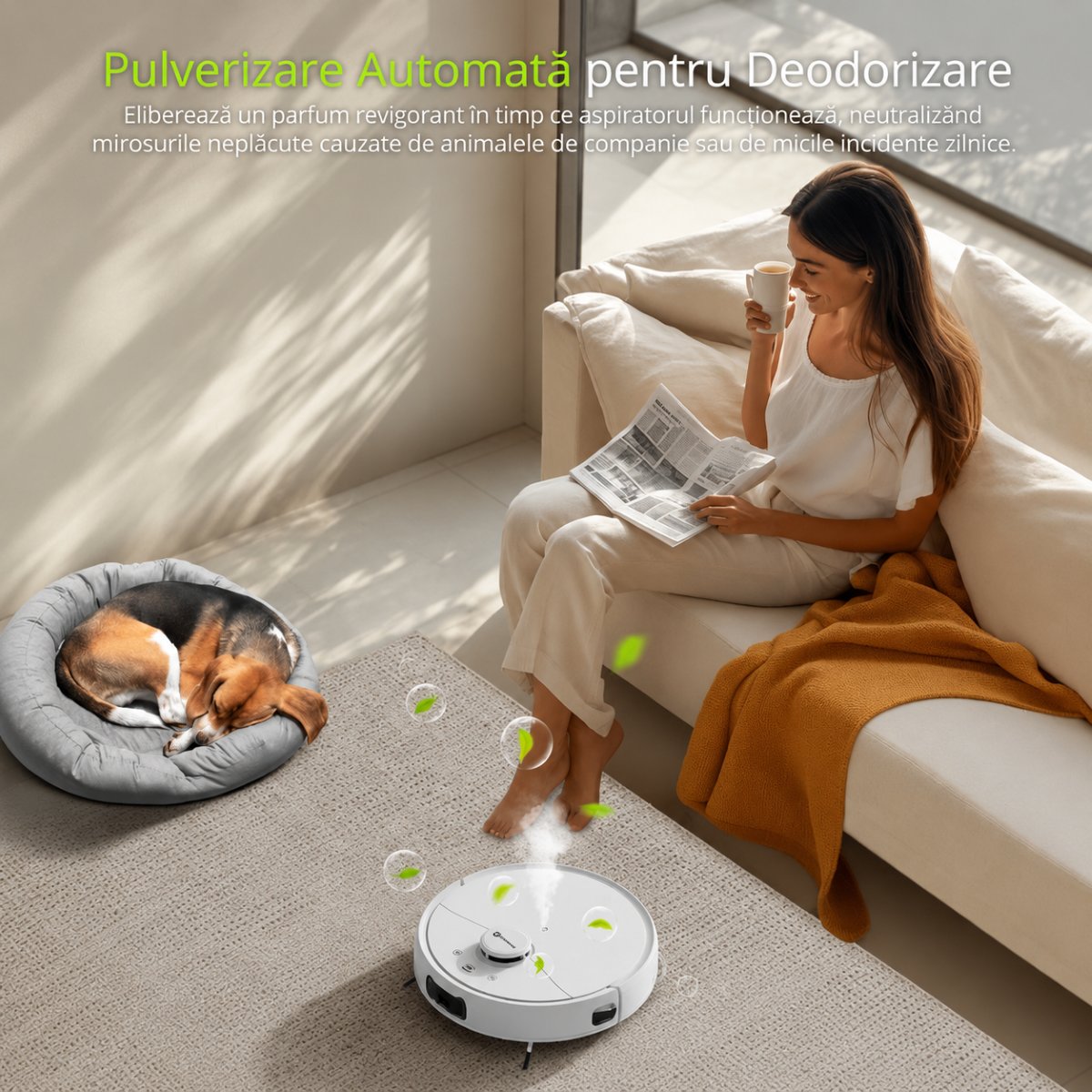 Intelligens robotporszívó mop funkcióval 8500Pa, auto-ürítő állomás, LDS lézeres navigáció, 5200 mAh akkumulátor, szálakodás-mentes kefe, WiFi alkalmazásvezérlés Extravis