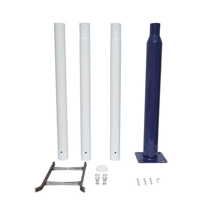 4m-es acél világítóoszlop beton szerelőkarimával Breckner Germany