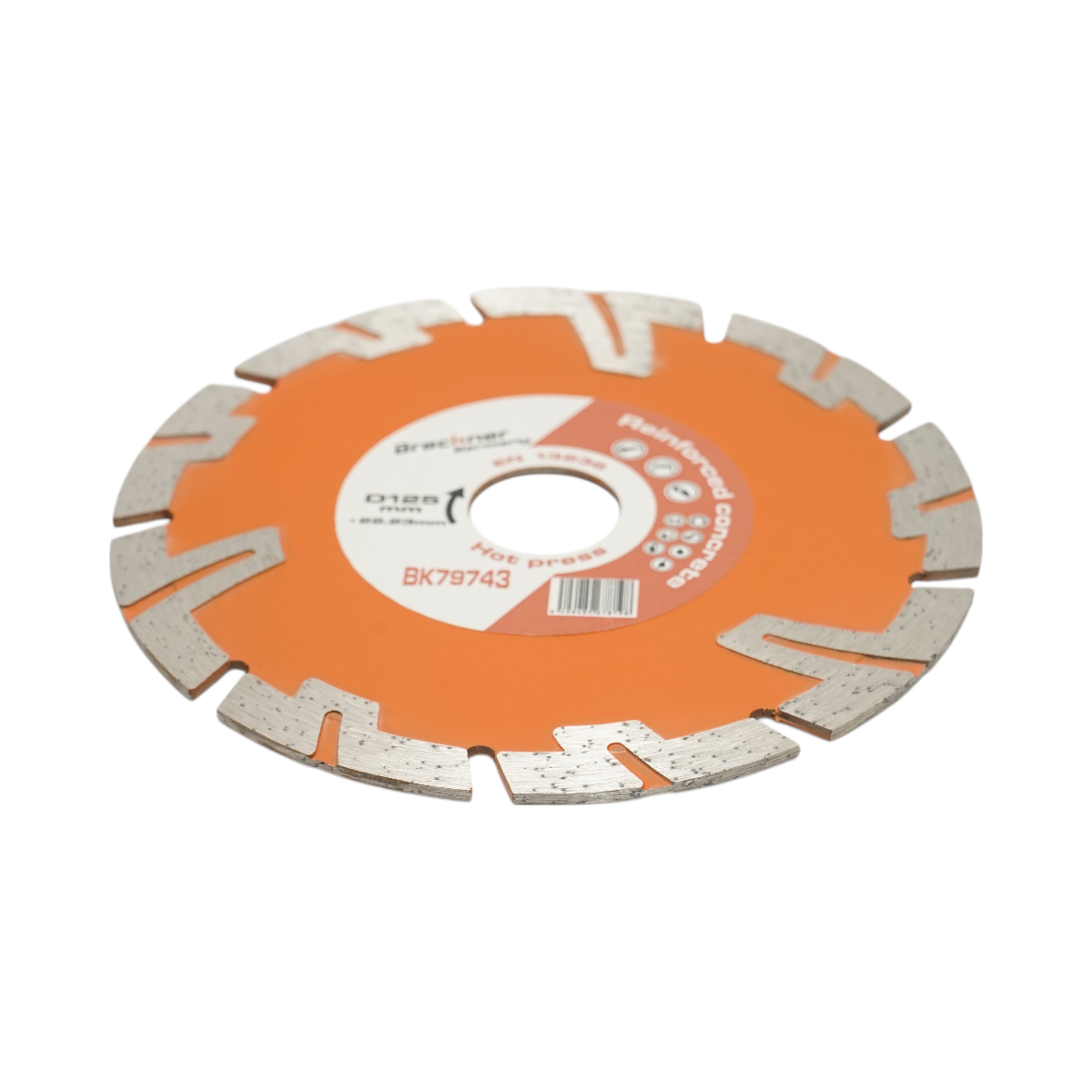 Turbo szegmentált gyémántkorong 125x22.23mm, 8mm szegmens BCA, tégla, esztrich, vasbeton Breckner Germany