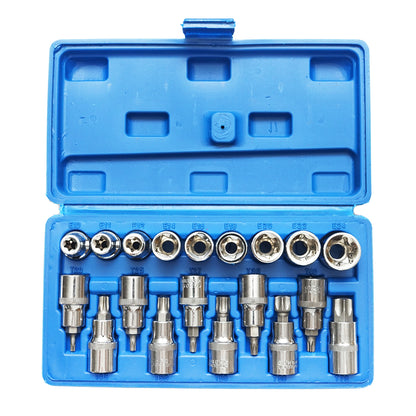 E-Torx csőkulcskészlet, TX bitprofil 19 darab Breckner Germany
