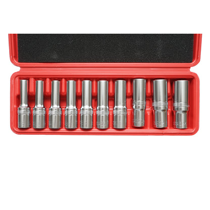 E-Torx E8-E24 E-Torx E8-E24 csőkulcskészlet, négyzet alakú 1/2 hüvelyk 10 darab