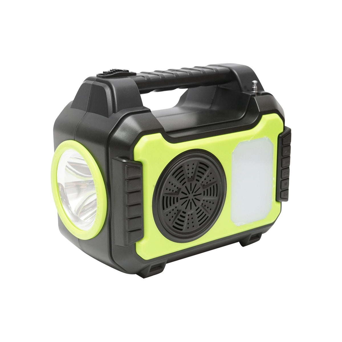 Hordozható LED világító készlet 4 izzóval / projektorral, FM rádióval, napelemmel és 3,7V, 10000 mAH akkumulátorral a halászathoz, kempingezéshez GD-8072