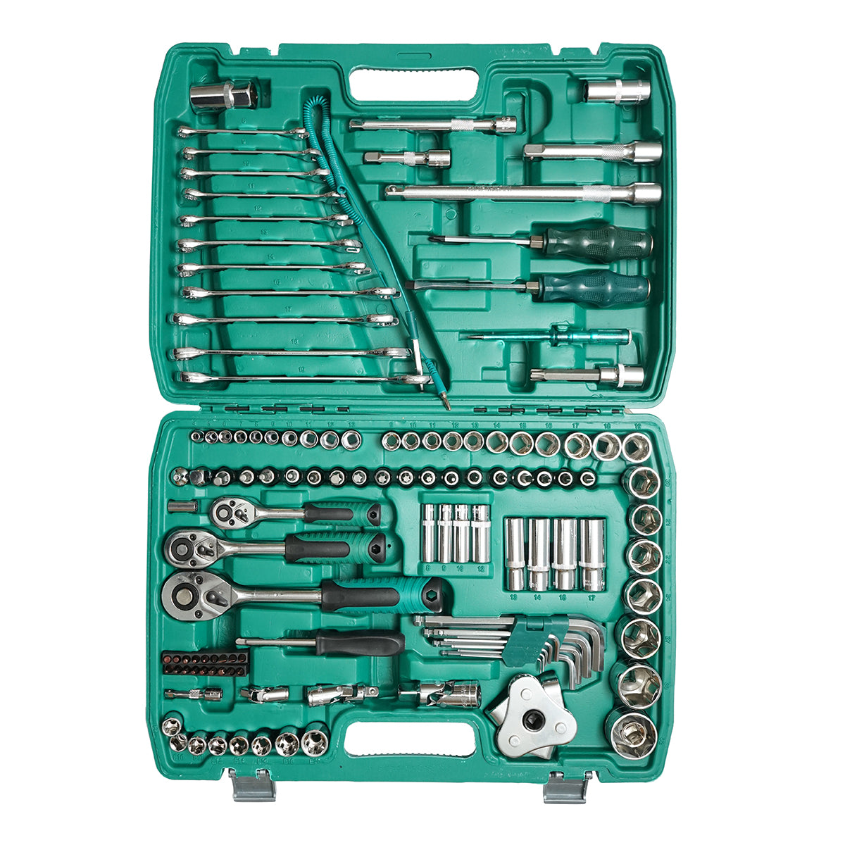 Hatszögkulcsos, fix, torx, racsnis dugókulcs készlet 121 db Breckner Germany
