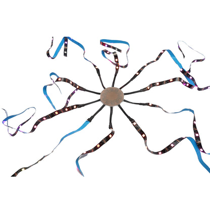 LED szalag tűzijáték modell 11x0.5+1x1m 5V, USB, bluetooth, hangvezérlés, RGB+IC alkalmazás Breckner Germany