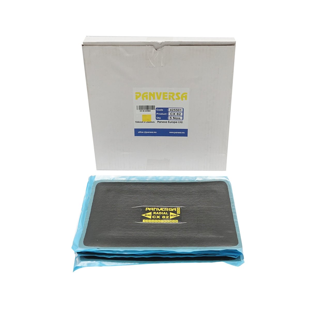Radiális gumiabroncs vulkanizációs javítófoltok 184x260mm CX-82 Panversa