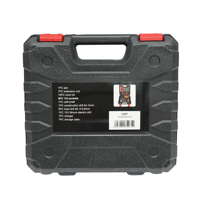 Fúró- és csavarhúzó készlet 28 darabos akkumulátorral, 12V 1500mAh