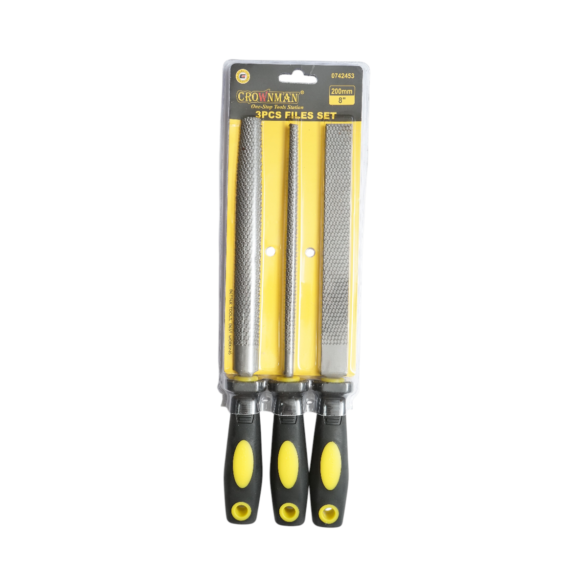 3 darabos univerzális vegyes reszelő szett 200mm Crownman