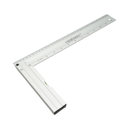 Echer professzionális szintező asztalos 350mm/14 inch, alumínium fogantyú, rozsdamentes acél vonalzó Crownman