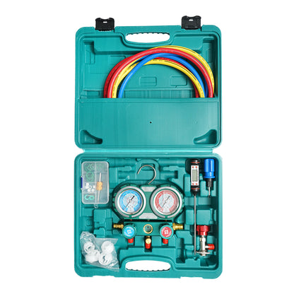 Autóklímaberendezés ellenőrző és töltő készlet, Freon R22, R32, R134a, R410a, R134a, R410a