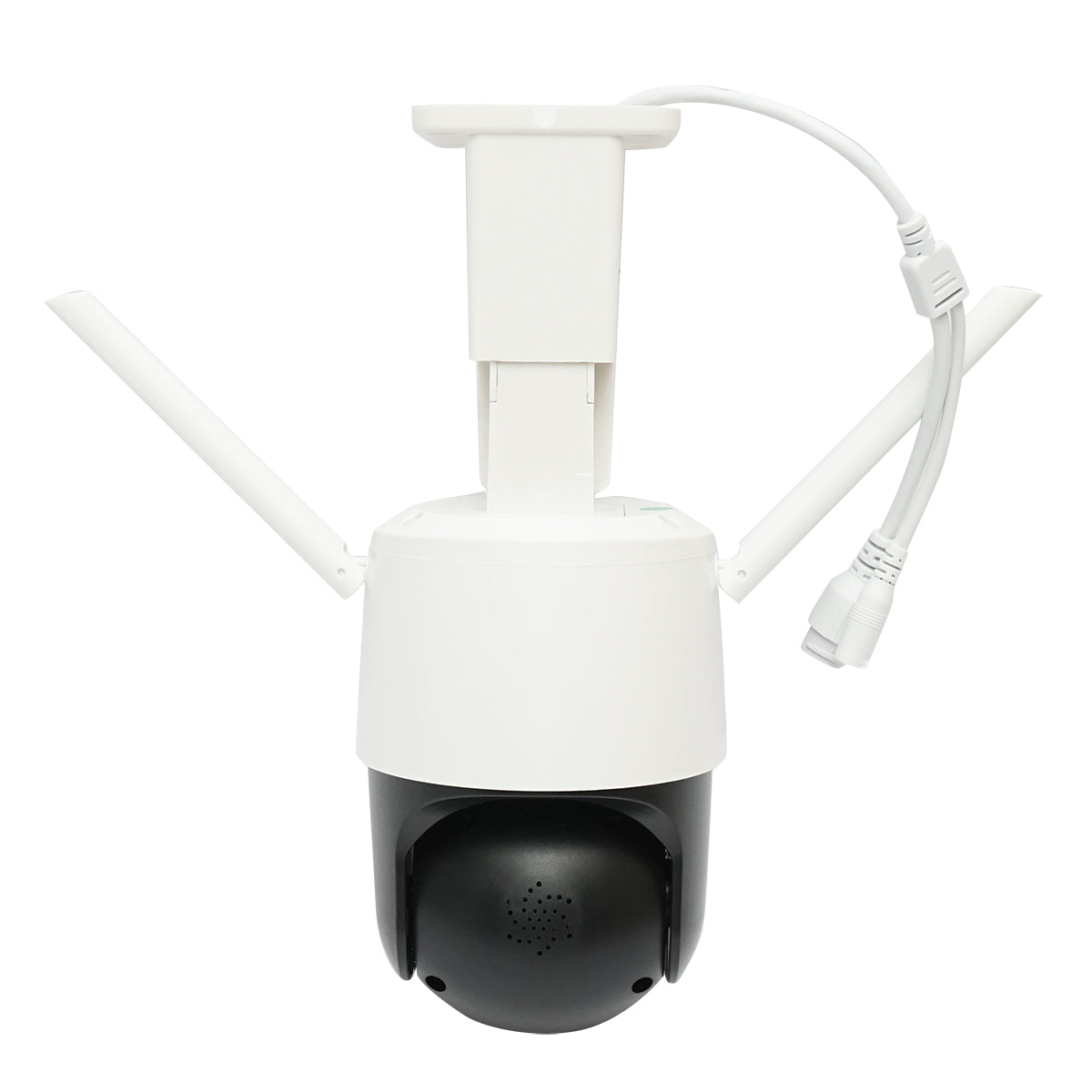 6MP kettős objektíves megfigyelő kamera, P2P WIFI 2.4G 1080P, PTZ mozgásérzékelővel, emberérzékeléssel és iCSee alkalmazással.