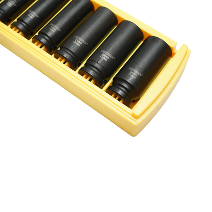 10 darabos Crownman Cr-Mo Crownman 10-24 mm-es hosszú ütvecsavaros dugókulcs-készlet, 1/2 hüvelykes négyzet alakú