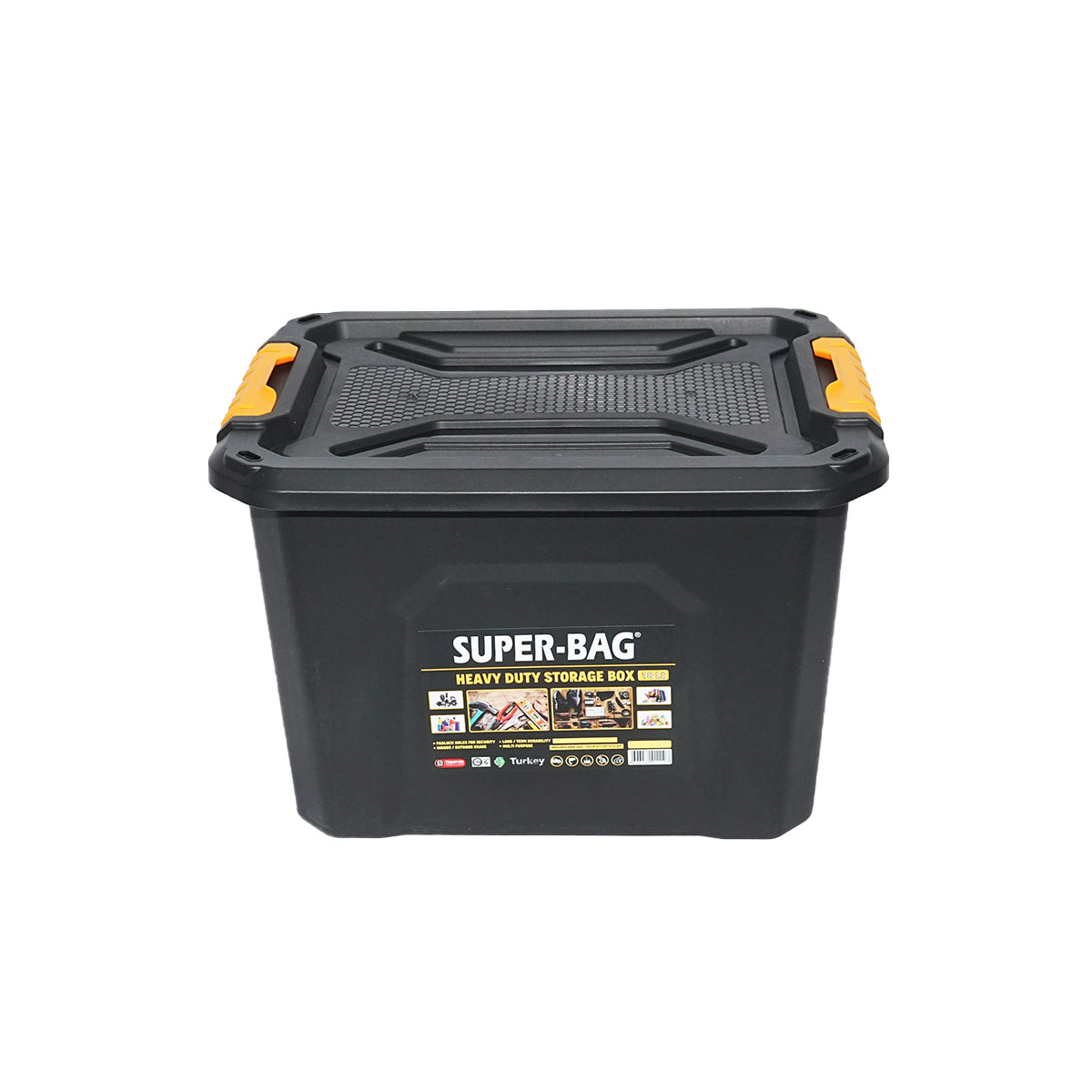 Nagy teherbírású tároló doboz fedéllel 18L 385x295x260mm