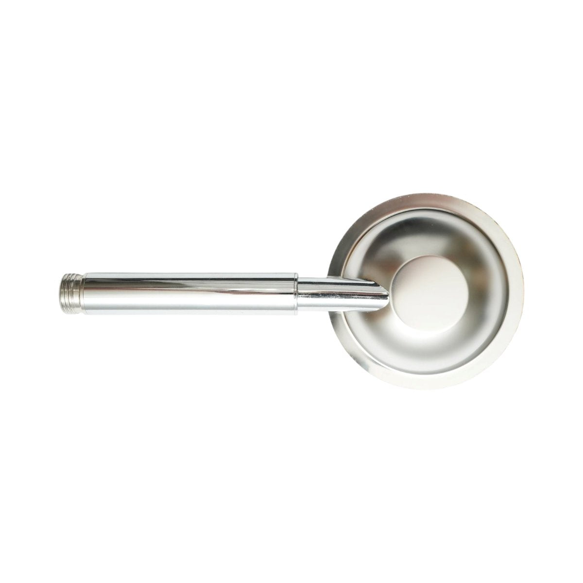 Kerek zuhanyfej fürdőszobához, 1 funkciós esőzés típusú, szilikon fúvókák, fényes króm, rozsdamentes acél 100x225mm