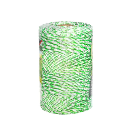 Zöld-fehér drót zöld-fehér drót 3mm 3x0.2mm rozsdamentes, 1x0.25 réz 0.45 Ohm/m, 250m elektromos kerítés Breckner Germany