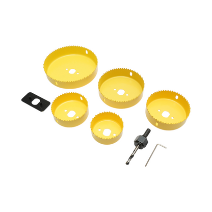 5 darabos kör alakú 64-127mm-es szett gipszkartonhoz, fához, PVC-hez 8 db Crownman