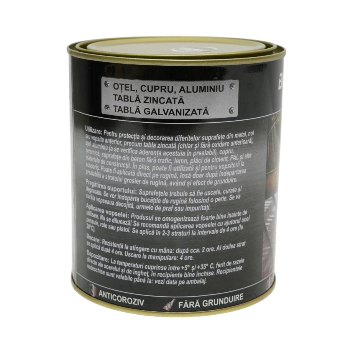 Vopsea email anticoroziva 3 in 1 zöld RAL 6016 fémhez 750g, közvetlenül a rozsdára, vízalapú Breckner Germany
