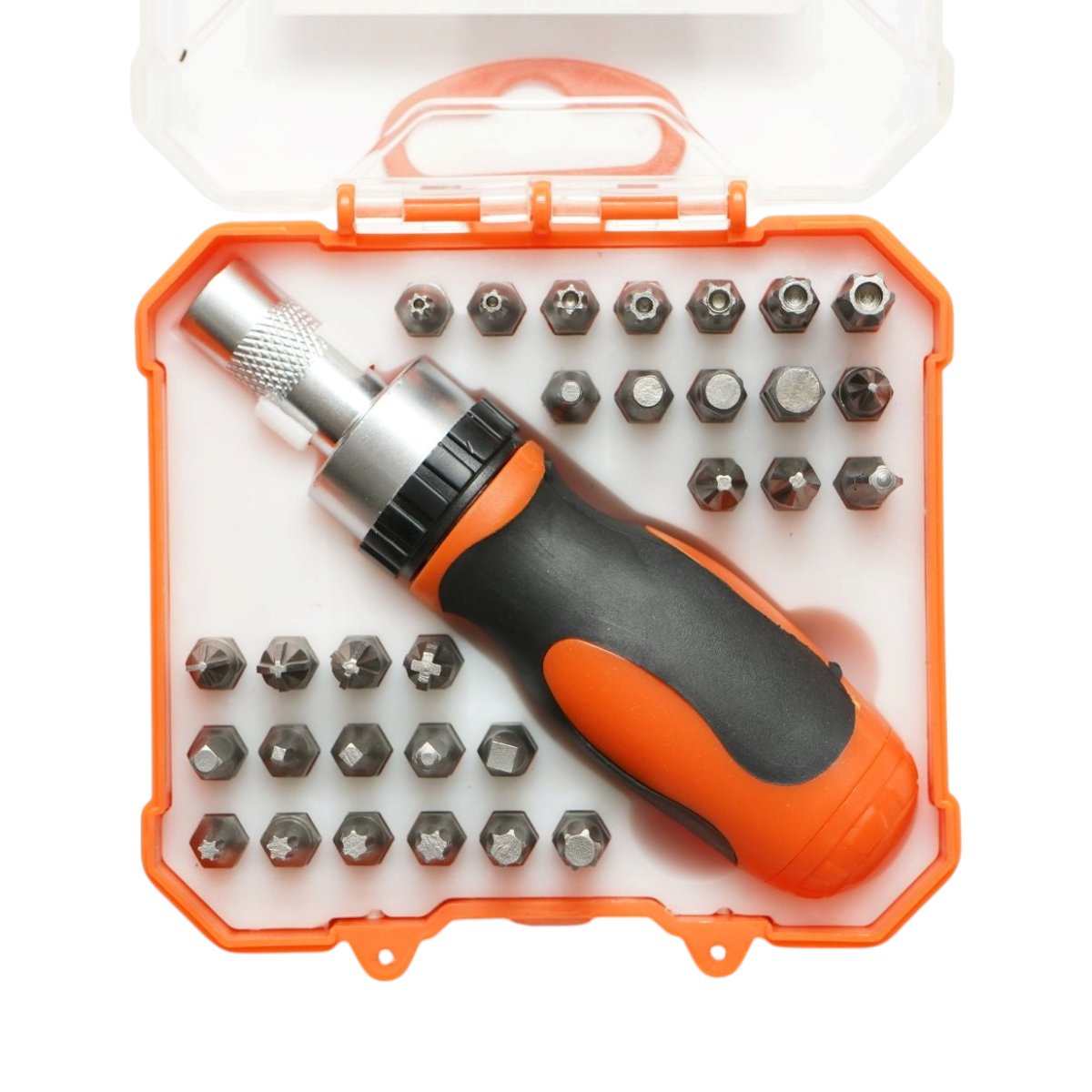 Csavarhúzó készlet racsnis és bitekkel imbus, torx, PH, PZ 31 darabos Cr-V