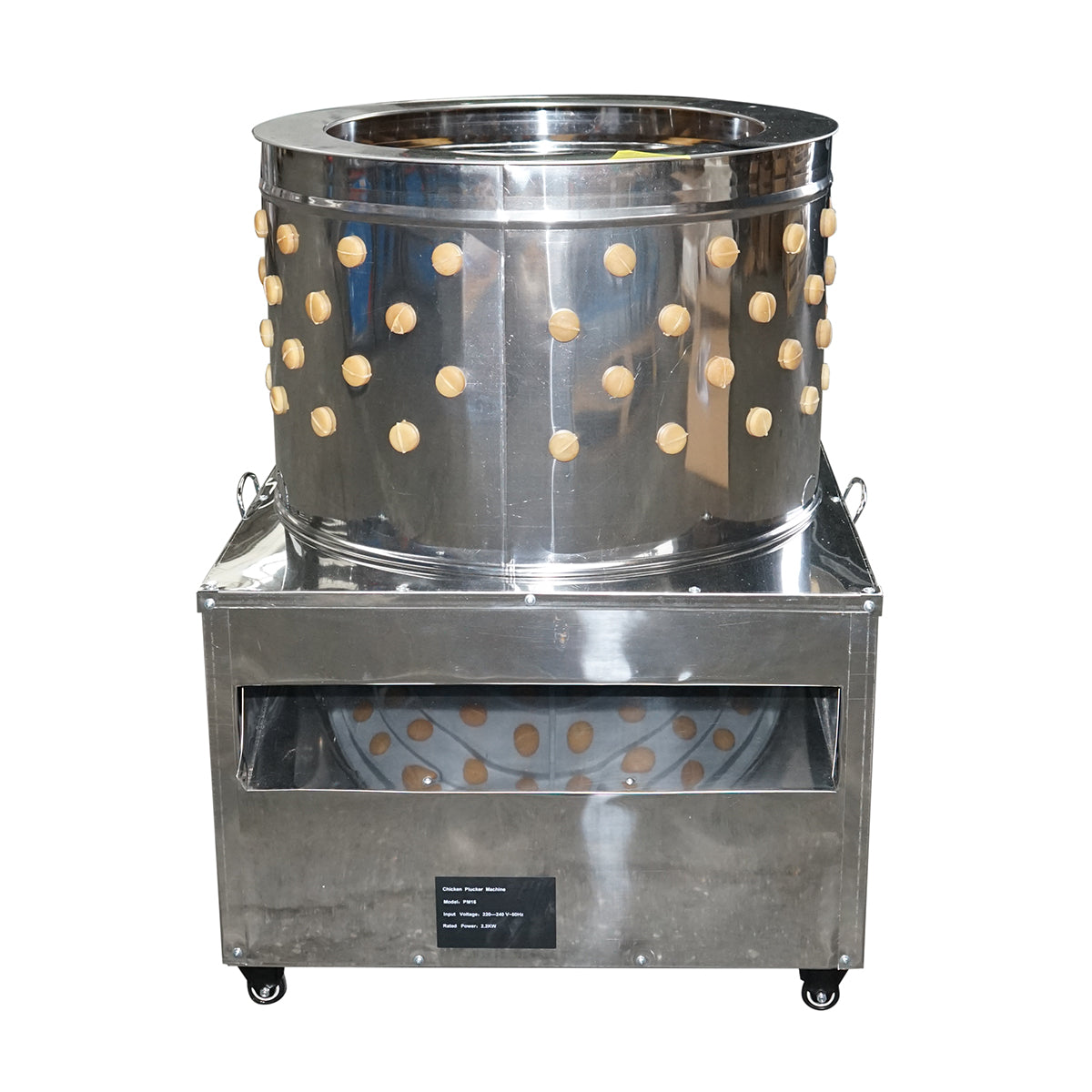 Rozsdamentes acél koppasztó gép, csirke pucoló 2200W, 220V max kapacitás 6 madár, 157 ujj, 240 r/min IP68