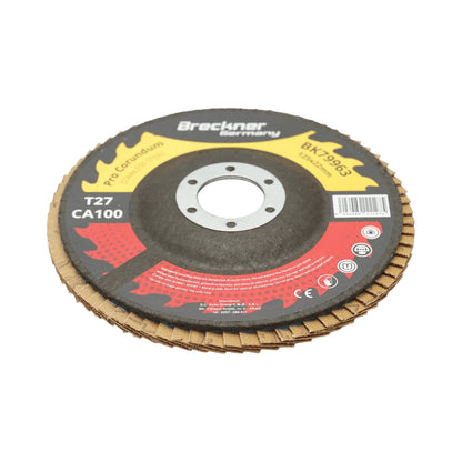 T27 T27 CA100, 125x22mm csiszolókorong rozsdamentes acél és fém csiszolásához/polírozásához Breckner Germany