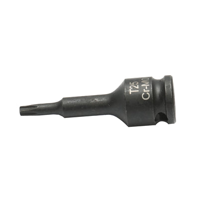 T25 torx ütőcsavarkulcs, 60 mm, 3/8 négyzetes Cr-Mo