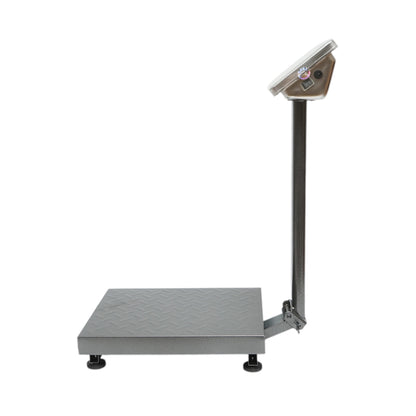 Elektronikus padlómérleg 150kg platformtípus 400x300mm összecsukható karral, LCD kijelző Breckner Germany