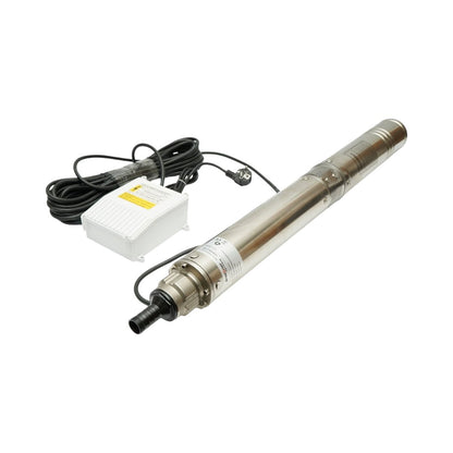 Merülő rozsdamentes acél szivattyú 1.5kW, 220V, D100mm, teljesítmény 5 m3/h, emelési magasság 60m, 9 kerámia turbina, olajhűtés, vezérlőpanel K90QJD2-60/9-1.5 Breckner Germany