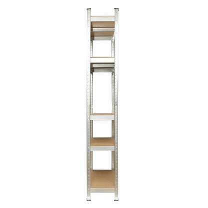 Salgó polc, fém polc, 5 MDF polccal, 180x90x40cm, 175kg/polc, csavarmentes szerelés Breckner Germany