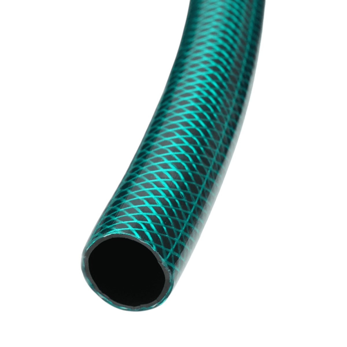 Zöld PVC kerti tömlő, slag, 1 inch (25.4mm), PN4 rúd fonott textilbetéttel 50m/tekercs