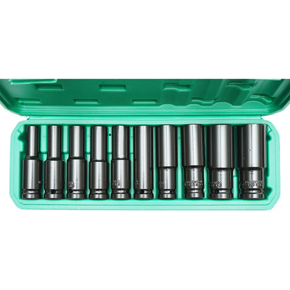 Hosszú ütvecsavaros dugókulcs-készlet 8-24mm, négyzet 1/2 inch 10 darab Breckner Germany
