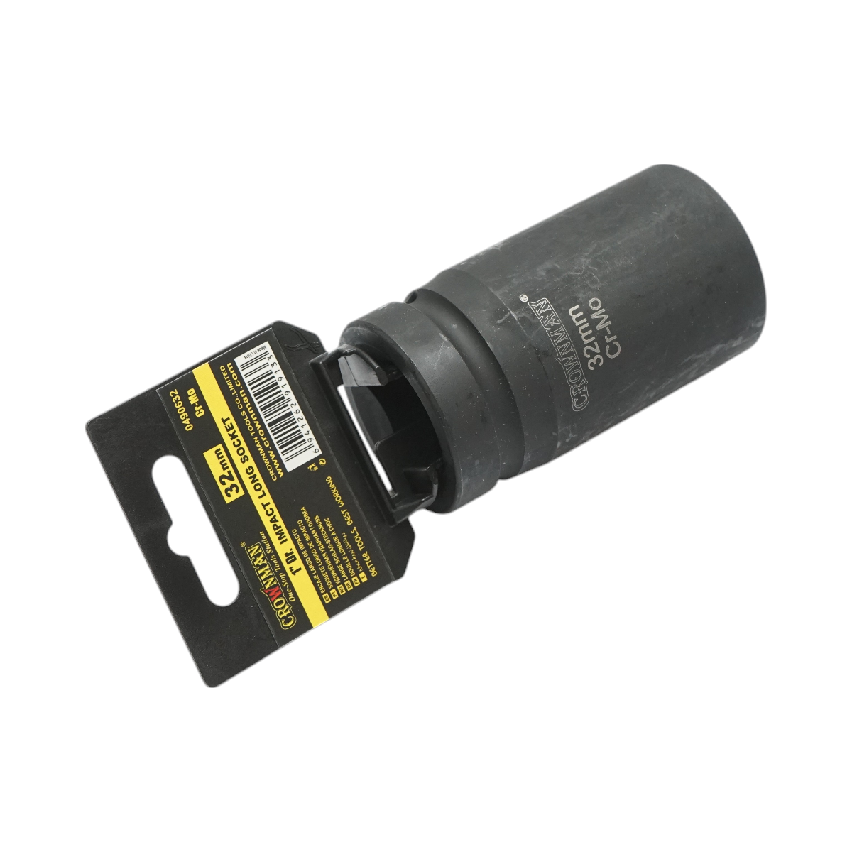 Crownman Cr-Mo Crownman 1 hüvelykes négyzet alakú 32 mm hosszú ütvecsavarozó csavarkulcs