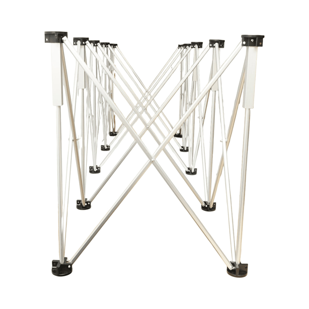 Összecsukható harmonika munkaasztal 10 lábbal, alumínium vázzal 226x61x72cm