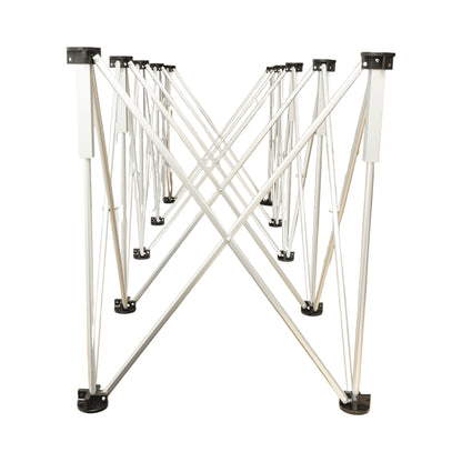 Összecsukható harmonika munkaasztal 10 lábbal, alumínium vázzal 226x61x72cm