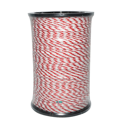 Fehér-piros drót 4mm 6x0.2mm SS, 500m elektromos kerítés, ellenállás 4.5 Ohm Bourget