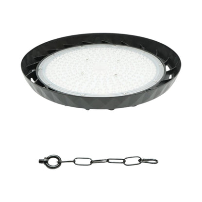 Ipari LED UFO High-Bay lámpa 200W, 100-265V, 6500K, 40000lm csarnokokhoz, raktárakhoz 375x50mm IP65 Breckner Germany