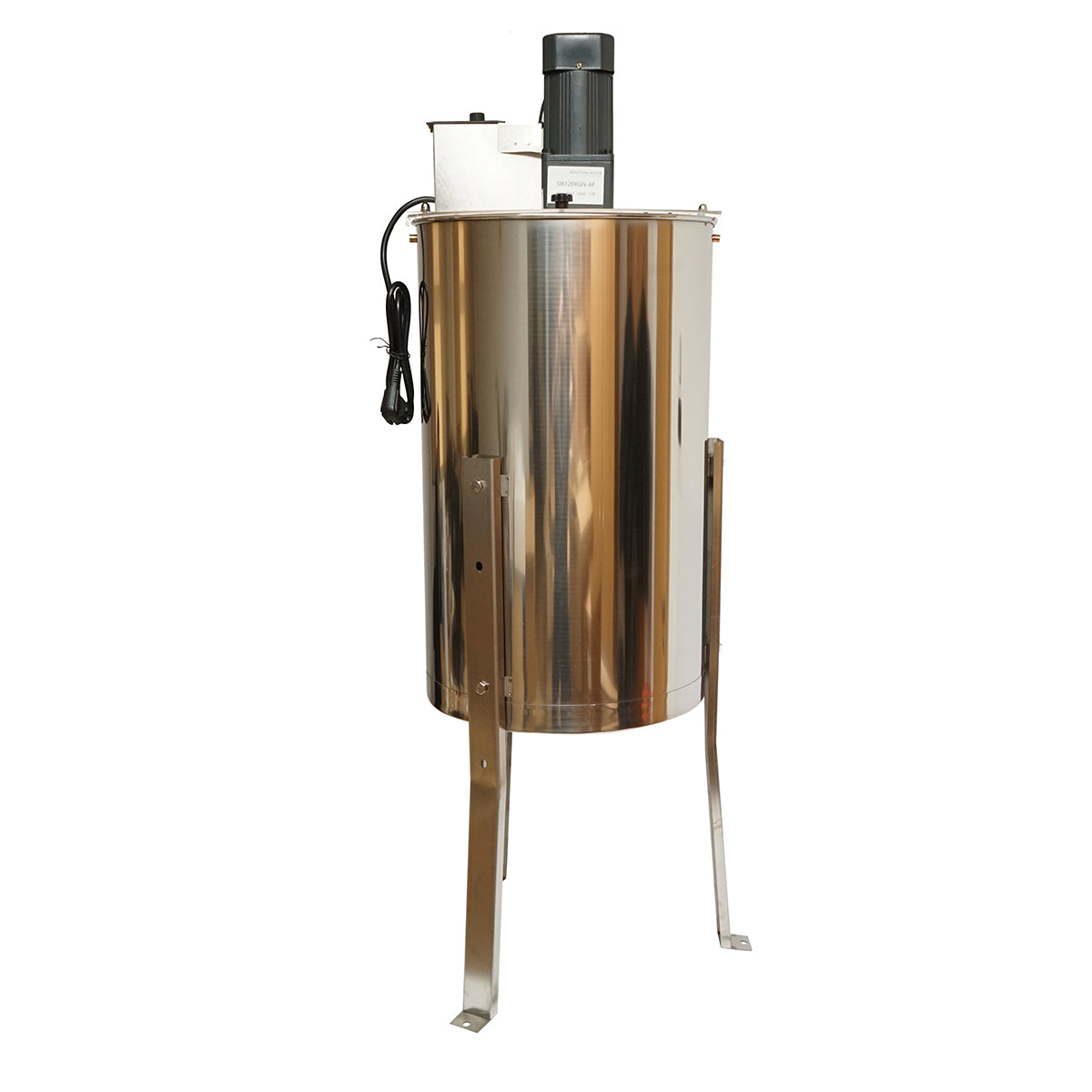 Elektromos méhészeti centrifuga, pörgetőgép 120W 220V, rozsdamentes acél mézkiszedő 3 kerettel