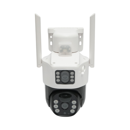 Megfigyelő kamera kettős objektívvel 2x2MP, WIFI forgó 7W-os napelemmel, PTZ, 1080P, mozgásérzékelő, éjjellátó, V380 Pro alkalmazással
