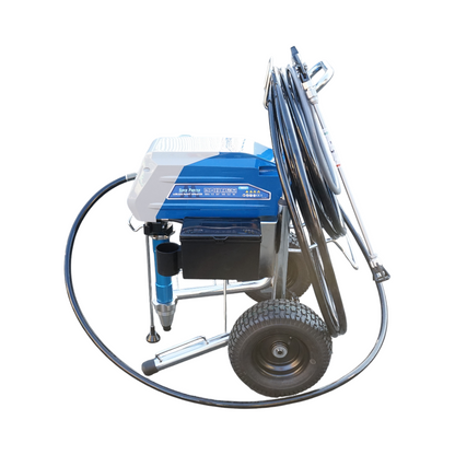 Professzionális airless festékszóró szivattyú dugattyúval és kefe nélküli motorral 4,5 kW, 220 V, 8,5 l/perc áramlás, 517-es fúvóka, maximális nyomás 227 bar M85