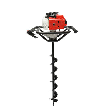 2-ütemű benzinmotoros földfúró 2,8 LE, 52 cm3, 3 fúróval 100 mm, 150 mm, 200 mm THOR